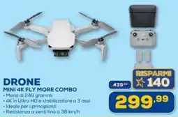 Euronics Drone mini 4k fly more combo offerta