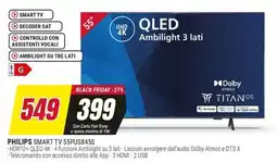 Trony PHILIPS SMART TV 55PUS8450 offerta