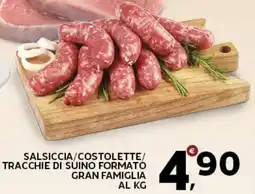 Extra Supermercati Salsiccia/costolette/ tracchie di suino formato gran famiglia offerta