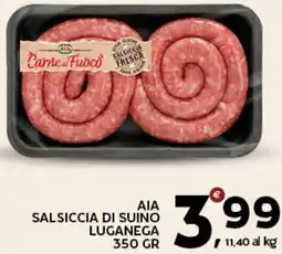 Extra Supermercati Aia salsiccia di suino luganega offerta