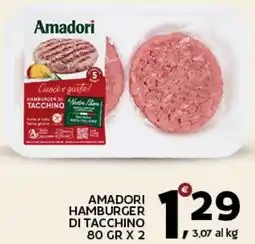 Extra Supermercati Amadori hamburger di tacchino offerta