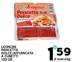 Extra Supermercati Leoncini pancetta dolce/affumicata a cubetti offerta