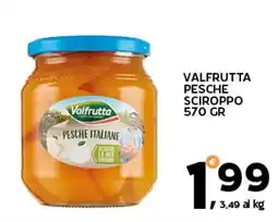 Extra Supermercati Valfrutta pesche sciroppo offerta