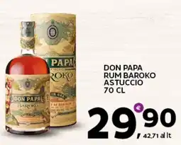 Extra Supermercati Don papa rum baroko astuccio offerta