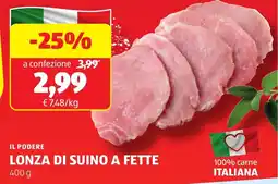 ALDI Il podere lonza di suino a fette offerta