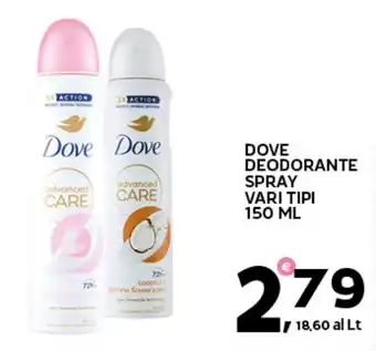 Extra Supermercati Dove deodorante spray offerta
