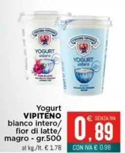 Altasfera Yogurt VIPITENO bianco intero/ fior di latte/ magro offerta