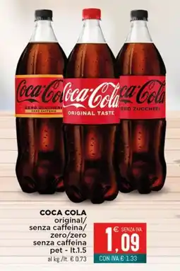 Altasfera COCA COLA original/ senza caffeina/ zero/zero senza caffeina pet offerta