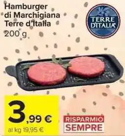Carrefour Market Hamburger di Marchigiana Terre d'Italia offerta