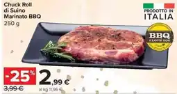 Carrefour Market Chuck Roll di Suino Marinato BBQ offerta
