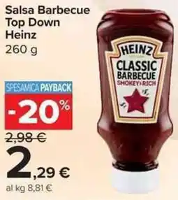 Carrefour Market Salsa Barbecue Top Down Heinz offerta