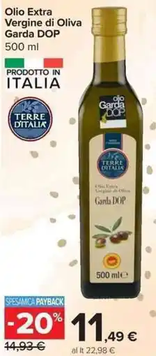 Carrefour Market Olio Extra Vergine di Oliva Garda DOP offerta