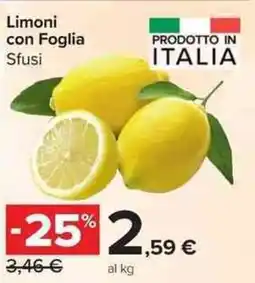 Carrefour Market Limoni con Foglia Sfusi offerta