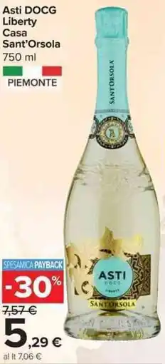 Carrefour Market Asti DOCG Liberty Casa Sant'Orsola offerta