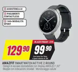 Trony Amazfit smartwatch active 2 round offerta