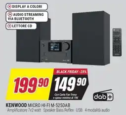 Trony KENWOOD MICRO HI-FI M-525DAB offerta
