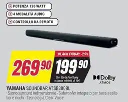 Trony YAMAHA SOUNDBAR ATSB300BL offerta