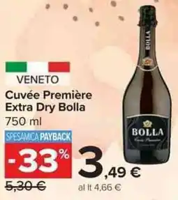 Carrefour Market Cuvée Première Extra Dry Bolla offerta