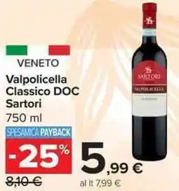 Carrefour Market Valpolicella Classico DOC Sartori offerta