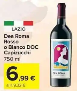 Carrefour Market Dea Roma Rosso o Bianco DOC Capizucchi offerta