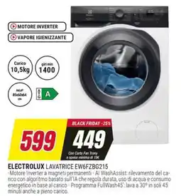 Trony ELECTROLUX LAVATRICE EW6FZBG215 offerta