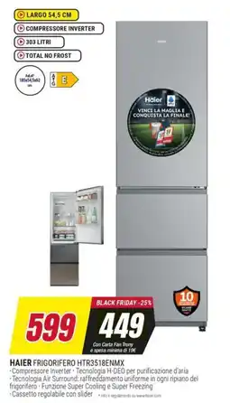 Trony HAIER FRIGORIFERO HTR3518ENMX offerta