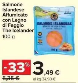 Carrefour Market Salmone Islandese Affumicato con Legno di Faggio The Icelander offerta
