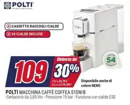 Trony POLTI MACCHINA CAFFÈ COFFEA S15W/B offerta