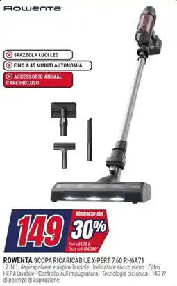 Trony ROWENTA SCOPA RICARICABILE X-PERT 7.60 RH6A71 offerta