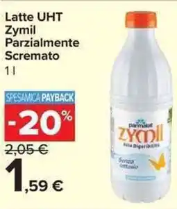 Carrefour Market Latte UHT Zymil Parzialmente Scremato offerta