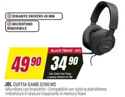Trony JBL CUFFIA GAME Q100 M2 offerta