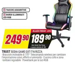 Trony TRUST SEDIA GAME GXT-716 RIZZA offerta