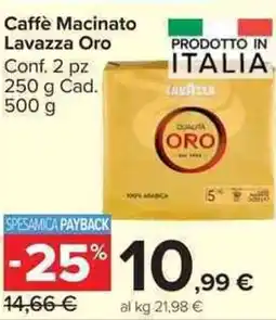 Carrefour Market Caffè Macinato Lavazza Oro offerta