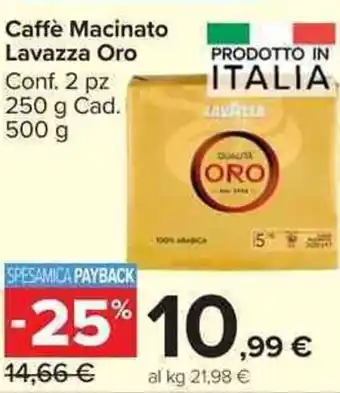 Carrefour Market Caffè Macinato Lavazza Oro offerta