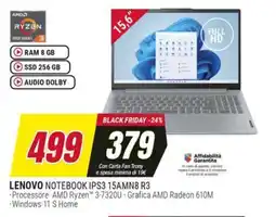 Trony LENOVO NOTEBOOK IPS3 15AMN8 R3 offerta