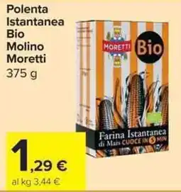 Carrefour Market Polenta Istantanea Bio Molino Moretti offerta