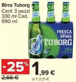 Carrefour Market Birra Tuborg offerta
