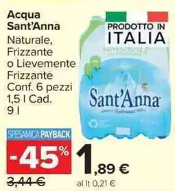 Carrefour Market Acqua Sant'Anna offerta