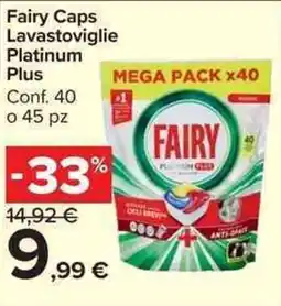 Carrefour Market Fairy Caps Lavastoviglie Platinum Plus offerta