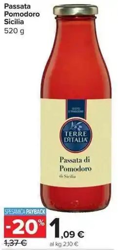 Carrefour Market Passata Pomodoro Sicilia offerta
