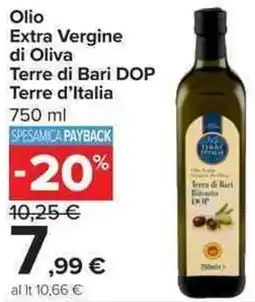 Carrefour Market Olio Extra Vergine di Oliva Terre di Bari DOP Terre d'Italia offerta