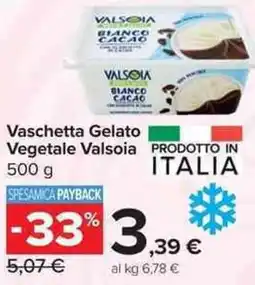 Carrefour Market Vaschetta Gelato Vegetale Valsoia offerta