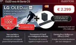Trony LG OLED evo Al Serie C5 OLED77C55 offerta