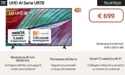 Trony LG UHD AI Serie UR78 75UR7800 offerta
