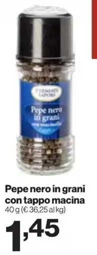 In'S Mercato Pepe nero in grani con tappo macina offerta