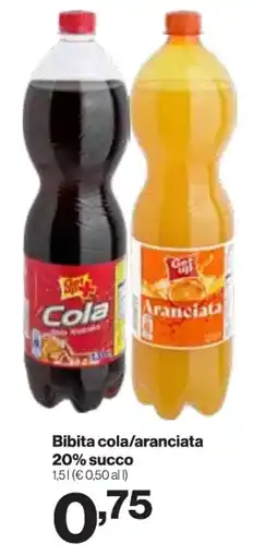 In'S Mercato Bibita cola/aranciata 20% succo offerta