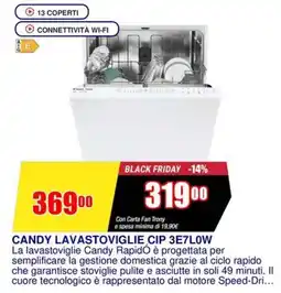 Trony CANDY LAVASTOVIGLIE CIP 3E7LOW offerta