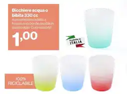 In'S Mercato Bicchiere acqua o bibita 330 cc offerta