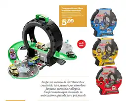 In'S Mercato Pista portatile con 3 Auto in metallo a retrocarica offerta