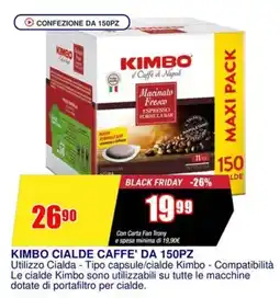 Trony Kimbo cialde caffe' offerta